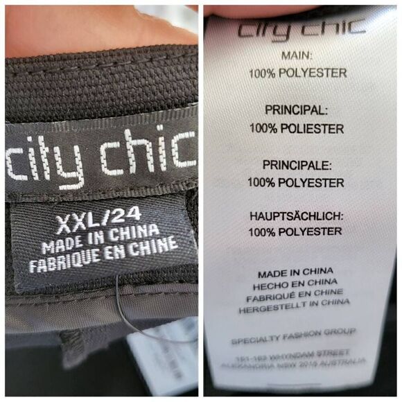 City Chic Wrap Up Cropped Black Pants Size XXL/24 - Picture 11 of 12